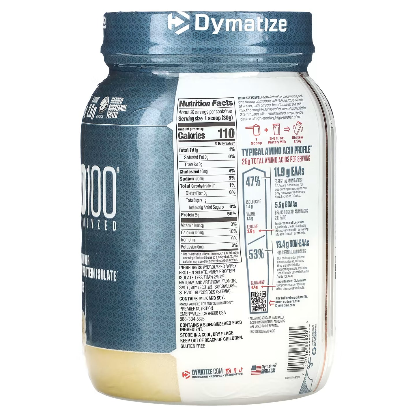 Dymatize ISO100 Hydrolyzed Whey Protein Isolate