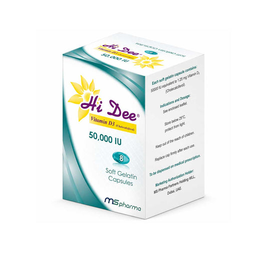 Hi Dee Vitamin D3 50000 IU Soft Gelatin Capsules 8's