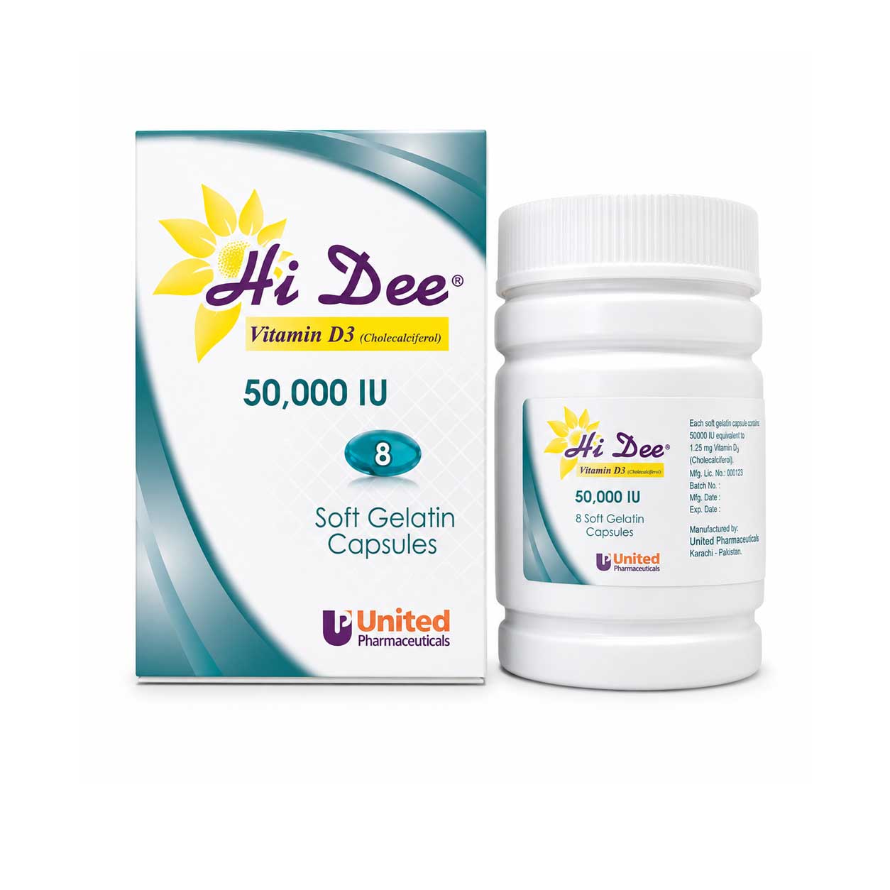 Hi Dee Vitamin D3 50000 IU Soft Gelatin Capsules 8's