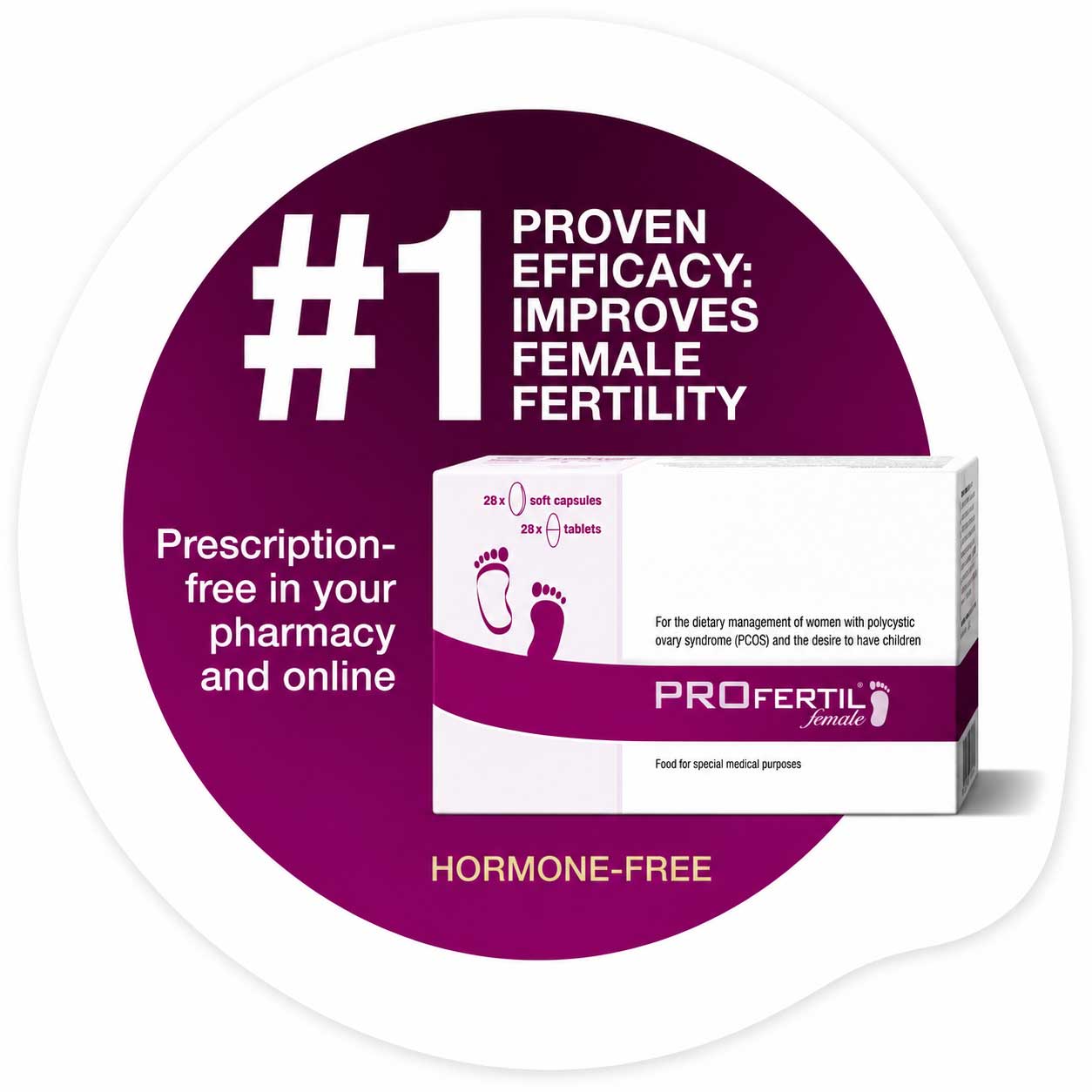 Profertil Female Fertility Support Pills, 28 Tablets + 28 Capsules